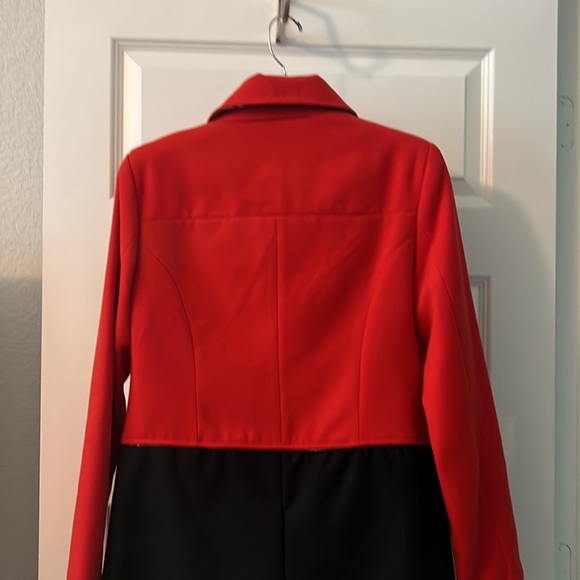 Steve Madden peacoat coat jacket red and black size large NWT winter dressy - Picture 10 of 13